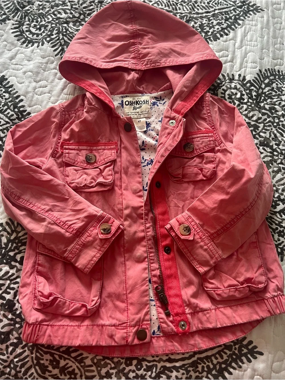 OshKosh jacket plus 3 dresses in different sizes bundle